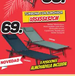 Mandatelo.com Tumbona con almohada oferta