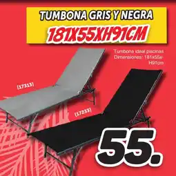 Mandatelo.com Tumbona gris y negra oferta