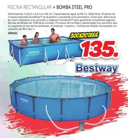 Mandatelo.com BESTWAY Piscina rectangular + bomba steel pro oferta