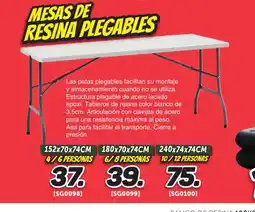 Mandatelo.com Mesas de resina plegables oferta