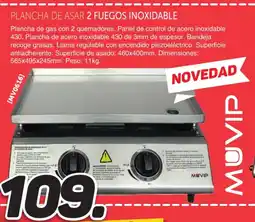 Mandatelo.com Plancha de asar 2 fuegos inoxidable oferta