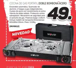 Mandatelo.com Cocina de gas portatil doble bombona acero oferta