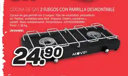 Mandatelo.com Cocina de gas 2 fuegos con parrilla desmontable oferta
