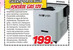 Mandatelo.com Calentador de agua portatil gas 12v oferta