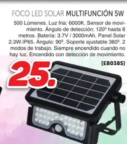 Mandatelo.com Foco led solar multifunción 5w oferta