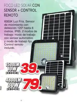 Mandatelo.com Foco led solar con sensor control remoto oferta