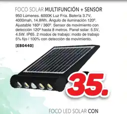 Mandatelo.com Foco solar multifunción + sensor oferta