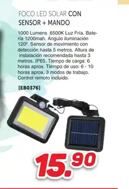 Mandatelo.com Foco led solar con sensor + mando oferta