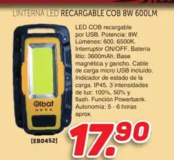 Mandatelo.com Linterna led recargable cob 8w 600lm oferta