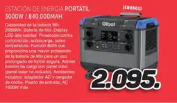 Mandatelo.com Estación de energía portátil 3000w/840.000mah oferta