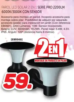 Mandatelo.com Farol led solar 2 en 1 serie pro oferta