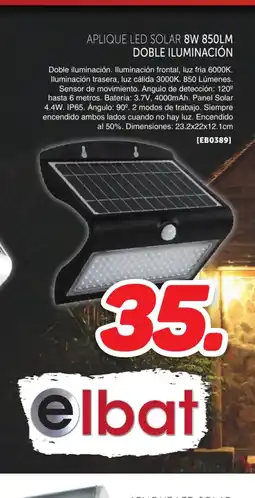 Mandatelo.com Aplique led solar 8w 850lm doble iluminación oferta