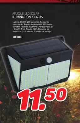 Mandatelo.com Aplique led solar iluminación 3 caras oferta