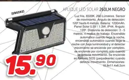 Mandatelo.com Aplique led solar 260lm negro oferta