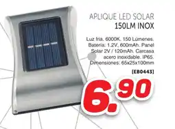 Mandatelo.com Aplique led solar 150lm inox oferta