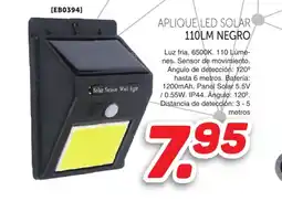 Mandatelo.com Aplique led solar 110lm negro oferta
