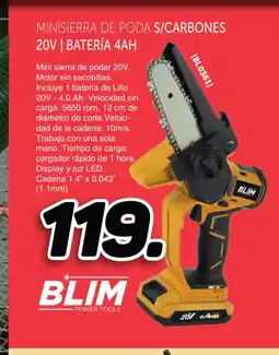 Mandatelo.com Minisierra de poda s/carbones 20v | batería 4ah oferta