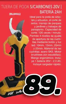Mandatelo.com Tijera de poda s/carbones 20v oferta