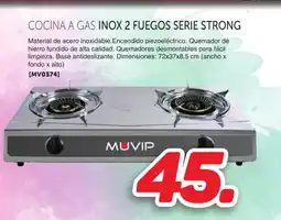 Mandatelo.com Cocina a gas inox 2 fuegos serie strong oferta