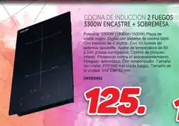Mandatelo.com Cocina de inducción 2 fuegos 3300w encastre + sobremesa oferta