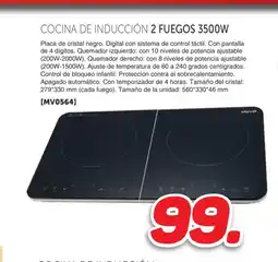 Mandatelo.com Cocina de inducción 2 fuegos 3500w oferta