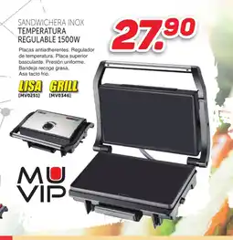 Mandatelo.com Sandwichera inox temperatura regulable 1500w oferta