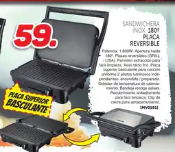 Mandatelo.com Sandwichera inox. 180º placa reversible oferta