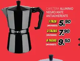 Mandatelo.com Cafetera aluminio negro mate antiadherente oferta