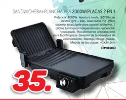 Mandatelo.com Sandwichera+plancha asa 2000w/placas 2 en 1 oferta