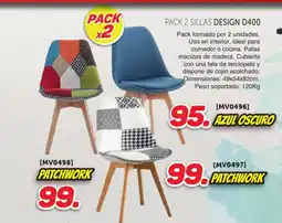 Mandatelo.com Pack 2 sillas design d400 oferta