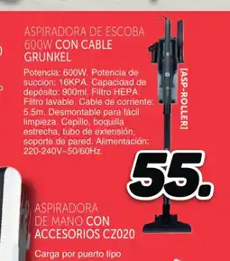 Mandatelo.com Aspiradora de escoba 600w con cable grunkel oferta