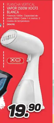Mandatelo.com I plancha vertical vapor 1500w xocf3 blanca oferta