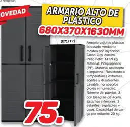 Mandatelo.com Armario alto de plastico oferta