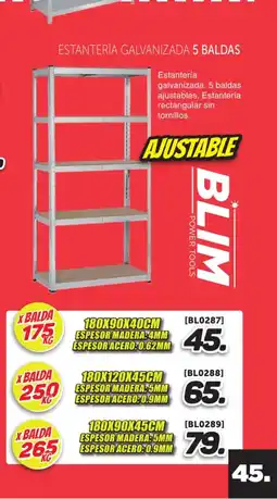 Mandatelo.com Estantería galvanizada 5 baldas oferta