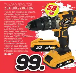 Mandatelo.com Taladro percutor 2 baterías 2.0ah 20v oferta
