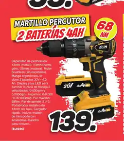 Mandatelo.com Martillo percutor 2 baterias 4ah oferta