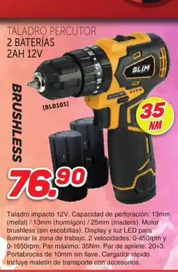 Mandatelo.com Taladro percutor 2 baterías 2ah 12v oferta