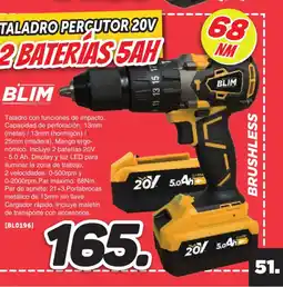 Mandatelo.com Taladro percutor 20v 2 baterias 5ah oferta