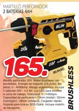 Mandatelo.com Martillo perforador 2 baterías 4ah oferta