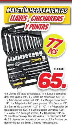 Mandatelo.com Maletín herramientas llaves chicharras y puntas oferta