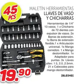Mandatelo.com Maletín herramientas llaves de vaso y chicharras oferta