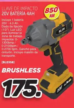 Mandatelo.com Llave de impacto 20v batería 4ah oferta