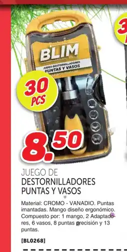 Mandatelo.com Juego de destornilladores puntas y vasos oferta