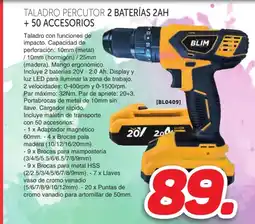 Mandatelo.com Taladro percutor 2 baterías 2ah + 50 accesorios oferta