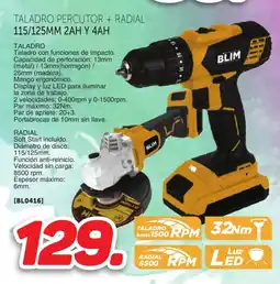Mandatelo.com Taladro percutor + radial 115/125mm 2ah y 4ah oferta