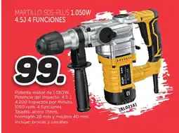 Mandatelo.com Martillo sds-plus 1.050w 4.5j 4 funciones oferta
