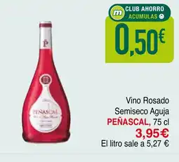 mYm supermercados PEÑASCAL Vino Rosado Semiseco Aguja oferta