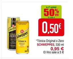 mYm supermercados SCHWEPPES Tónica Original o Zero oferta