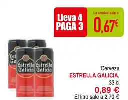 mYm supermercados ESTRELLA GALICIA Cerveza oferta