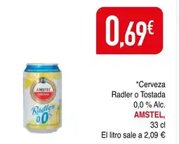 mYm supermercados AMSTEL Cerveza Radler o Tostada oferta